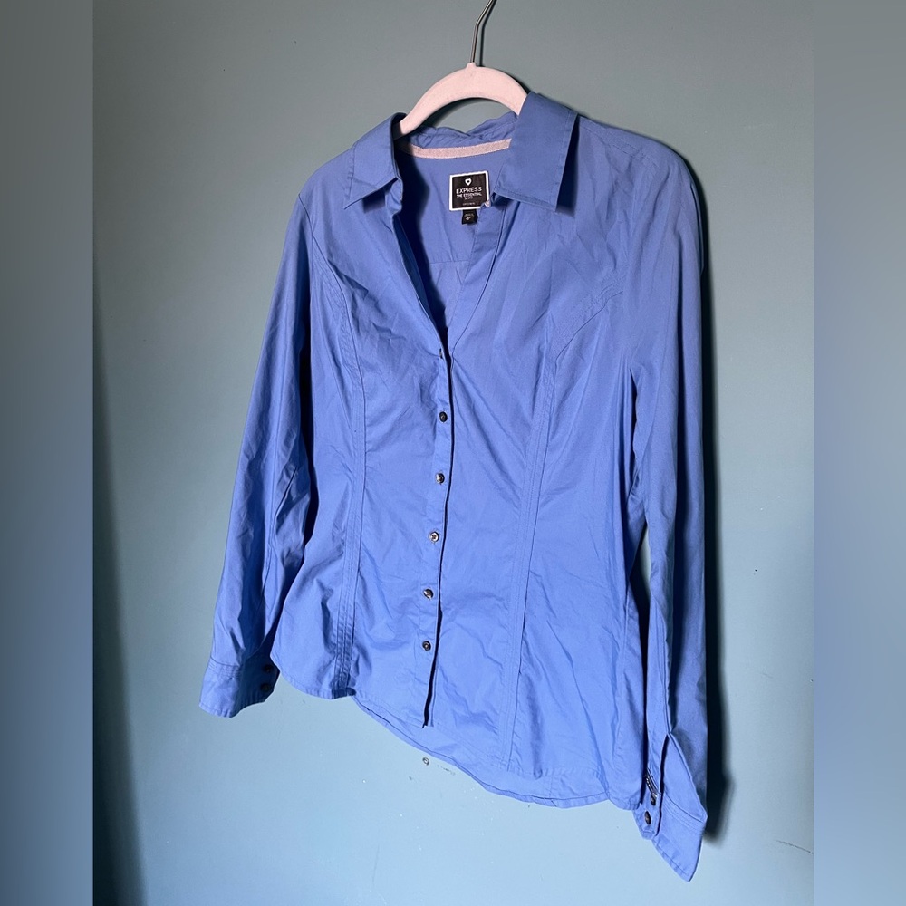 Express Blue Button-Up Shirt